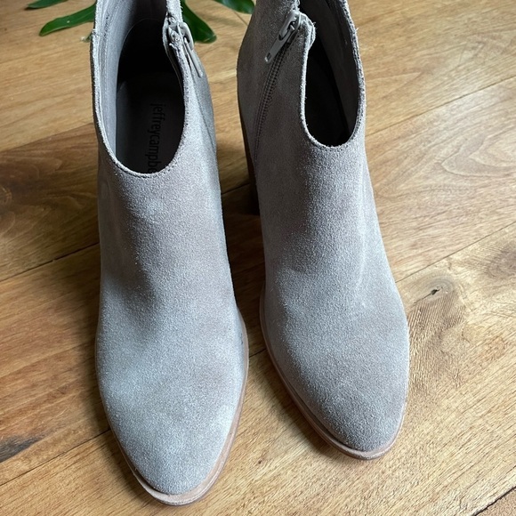 Jeffrey Campbell Taupe Suede Heeled Bootie - Picture 11 of 12